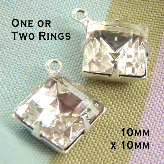 crystal 10mm diamond jewels from my glass bead etsy shop