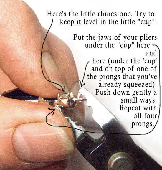 tips for setting small glass stones in settings...part 2