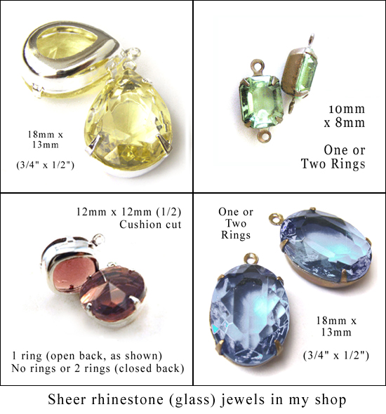 sheer glass beads and jewels for DIY jewelry designs