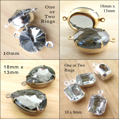 Black Diamond Rhinestone Glass Jewels in my Etsy shop