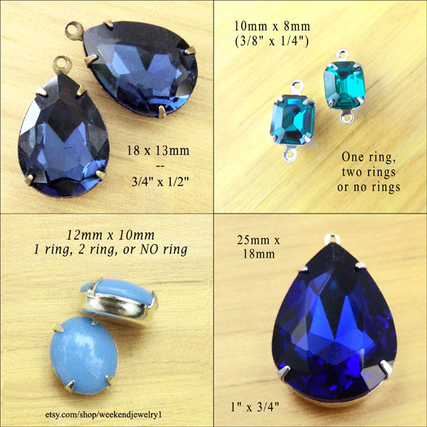 blue glass jewels available in my shop - and yes there are more are styles available