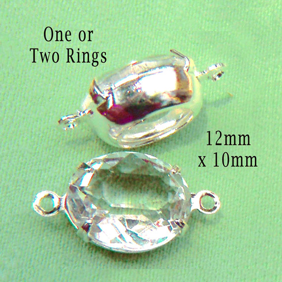 clear oval vintage glass jewels in my Etsy shop