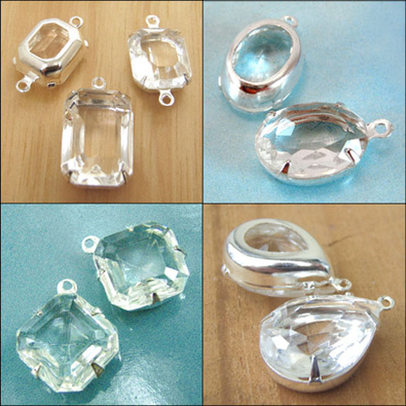clear vintage glass beads available in my shop