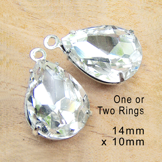 crystal rhinestone teardrop earrings or pendant jewels