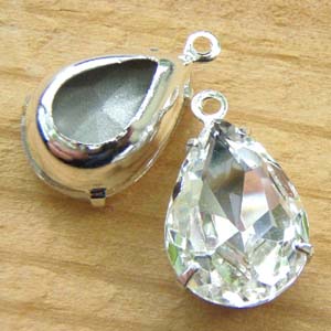 Crystal Rhinestone Pear Jewels