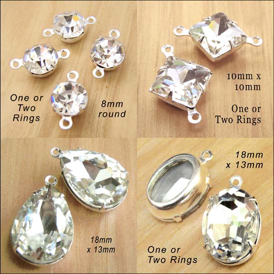 crystal glass jewels from Weekendjewelry1 on Etsy -- crystal bling for your DIY jewelry