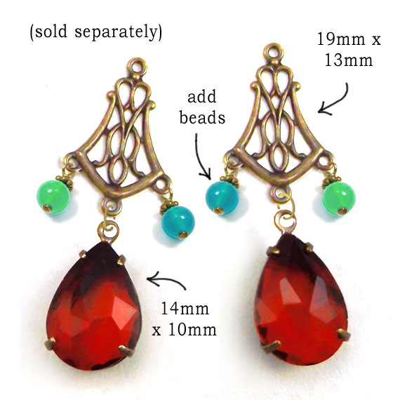 DIY earring design with colorful glass beads