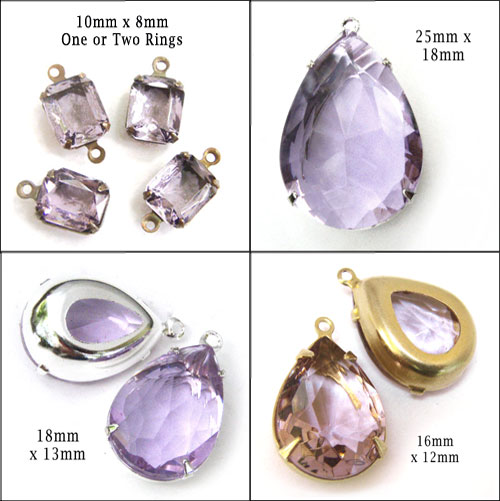 light amethyst purple sheer glass jewels... find them at weekendjewelry jewelry supplies shop at etsy