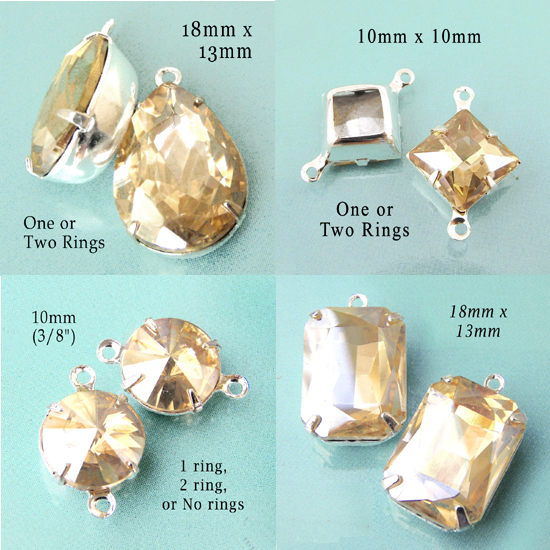 light colorado topaz glass jewels in my online jewelry shop Weekendjewelry1 on Etsy