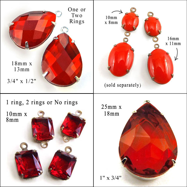 red glass jewels available in my shop